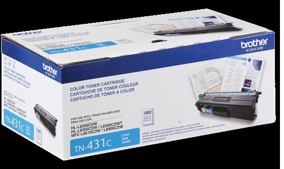 Original Brother TN-431 Standard Yield Toner Cartridge - Cyan