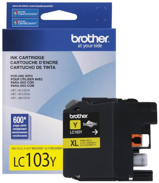 Original Brother (LC103Y) HY Ink Cartridge - Yellow