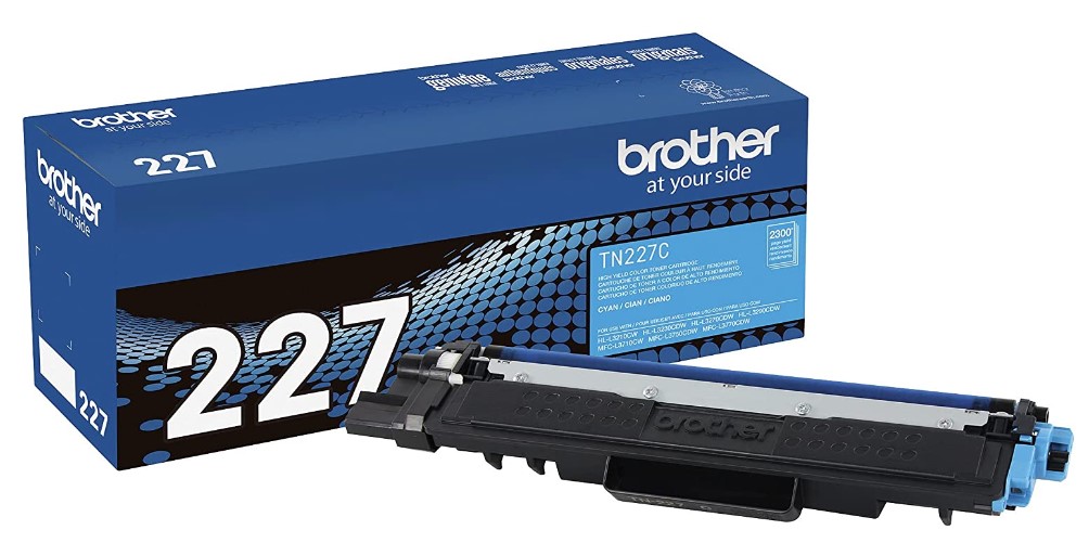 Original Brother TN227C High Yield Toner Cartridge - Cyan