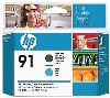 Original (HP 91) HP Designjet Z6100 Matte Black/Cyan Printhead
